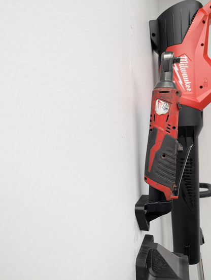 Wall Mount Tool Hanger for M12 Milwaukee Tools; Ratchet, Cutoff Wheel, File sander mounting block