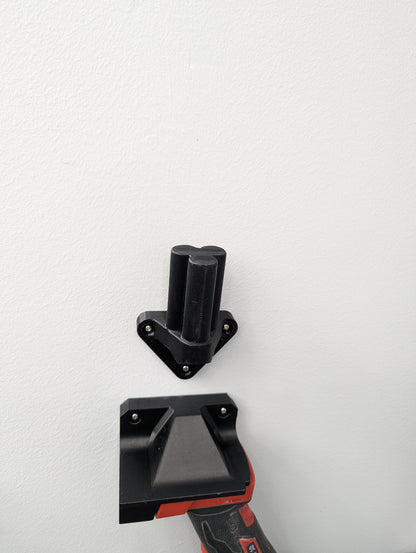 Wall Mount Tool Hanger for M12 Milwaukee Tools; Ratchet, Cutoff Wheel, File sander mounting block