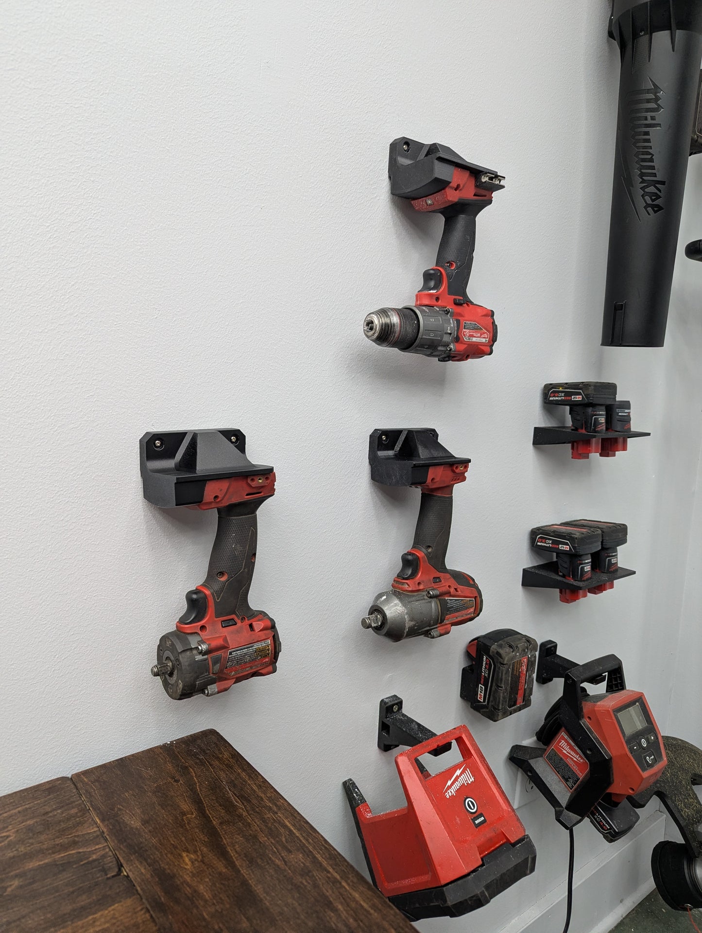 Wall Mount Tool Hanger for M18 Milwaukee Drill & Impact